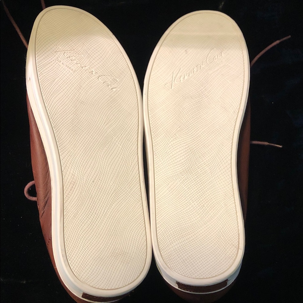 Kenneth Cole MENS brown leather low top sneakers 12 - Picture 7 of 7